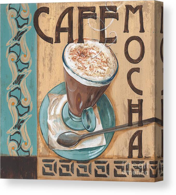 Food Canvas Print featuring the painting Cafe Nouveau 1 by Debbie DeWitt
