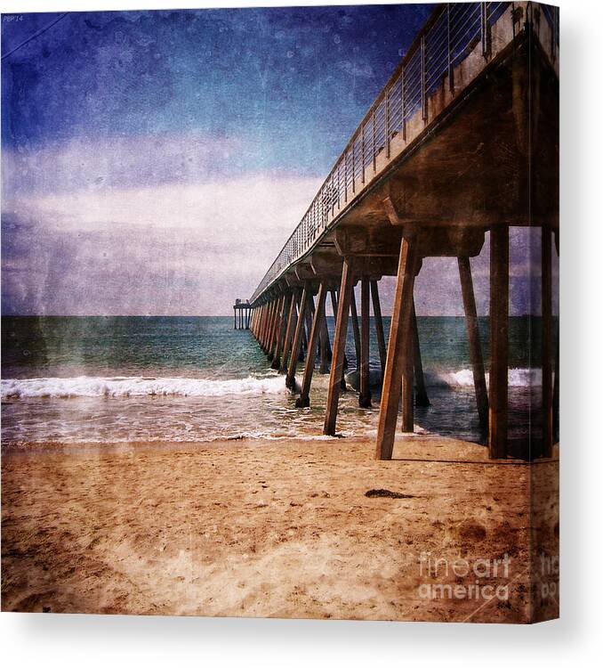 California Canvas Print featuring the photograph California Pacific Ocean Pier by Phil Perkins