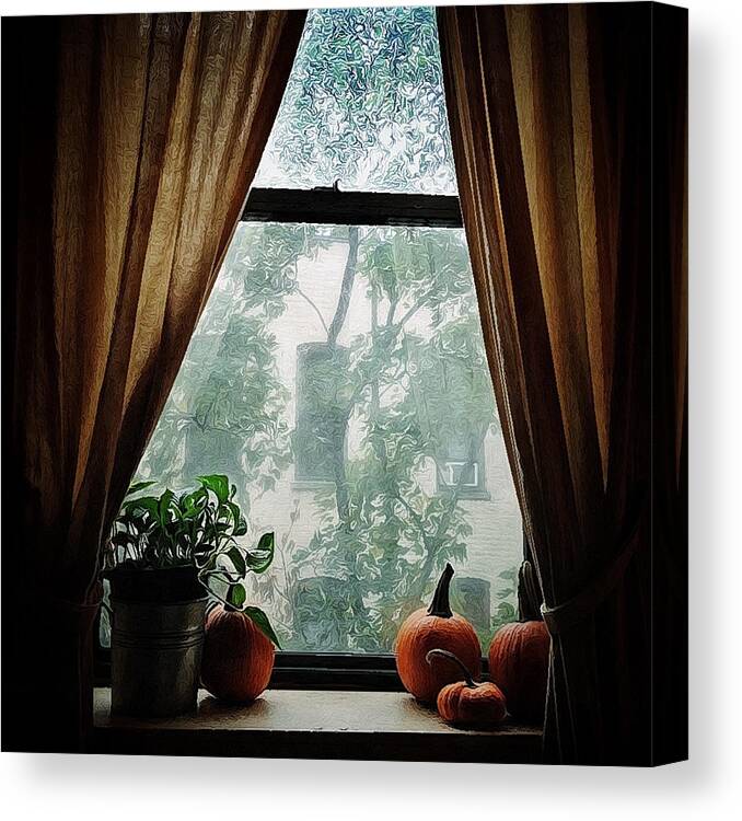 Window Canvas Print featuring the photograph Calm Before the Storm by Natasha Marco
