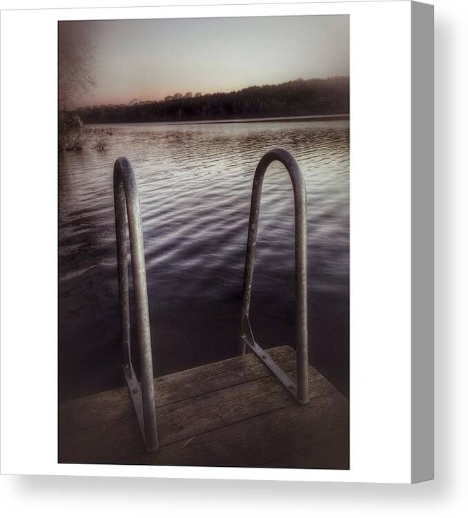 Jj_daily Canvas Print featuring the photograph Calm Water In #stockholm ❄️ #igbox by Ulrika J-S