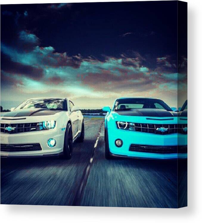 Photoshop Canvas Print featuring the photograph #camaro #chevy #chevrolet #instagood by Josh Lang