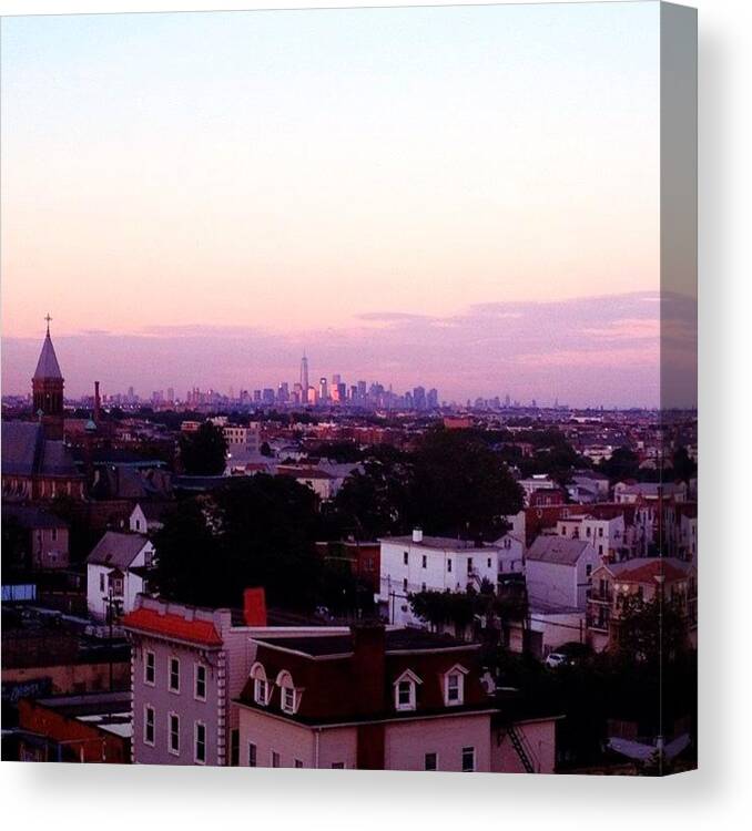 Newark Canvas Print featuring the photograph NYC Skyline is Better from the Ghetto by Madison Dragna