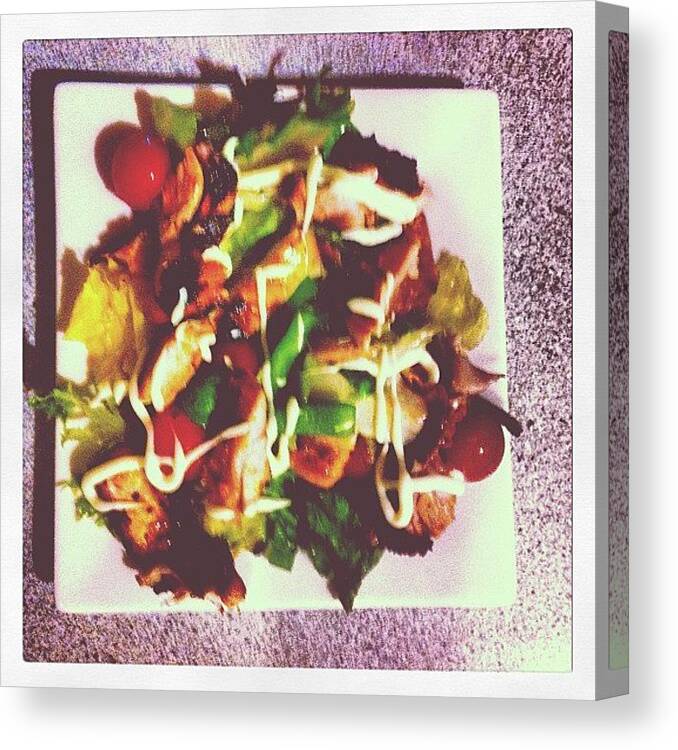 Square Canvas Print featuring the photograph Can Cook-chicken Salad #chickensalad by Rom Tuohey