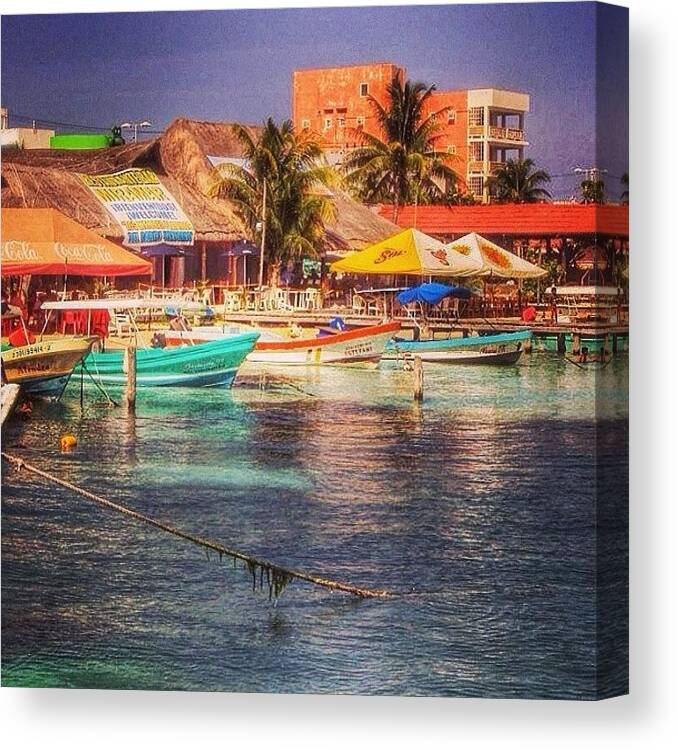 Summer Canvas Print featuring the photograph #cancun #mexico #islamujeres #summer by Lorena Chavarro
