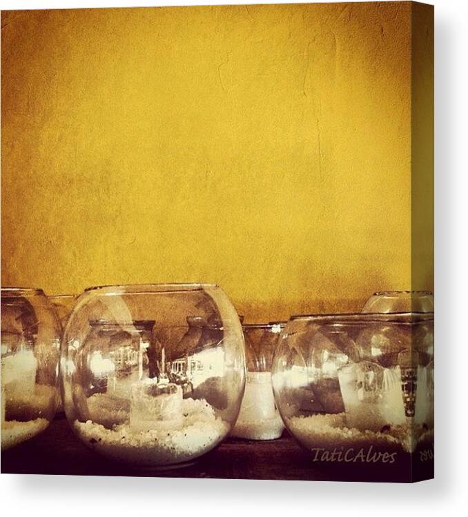  Canvas Print featuring the photograph Candles For A Lovely Evening by Tatiana Alves