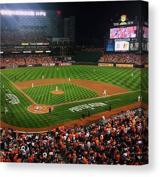 Ibackthebirds Canvas Print featuring the photograph Cannot. Top. This. #postseason by Olivia Witherite