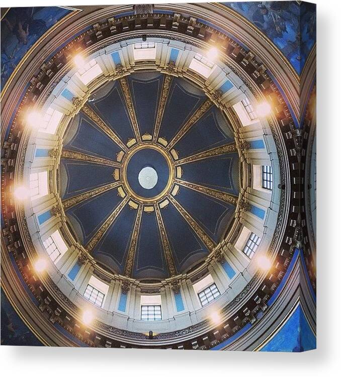 Photography Canvas Print featuring the photograph Capitol Dome by Hermes Fine Art