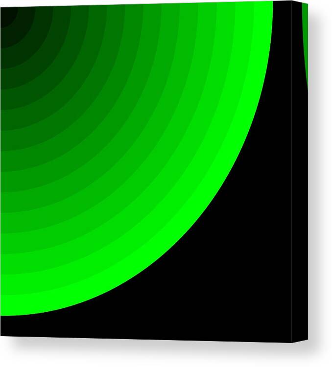 Abstract Digital Algorithm Rithmart Green Canvas Print featuring the digital art Cascade.8 by Gareth Lewis