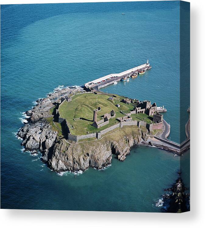 Peel Castle Canvas Print featuring the photograph Castle Peel by Skyscan/science Photo Library