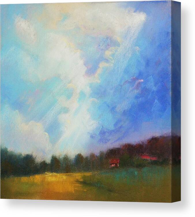 Landscape Canvas Print featuring the painting Catch The Light by Celine K Yong