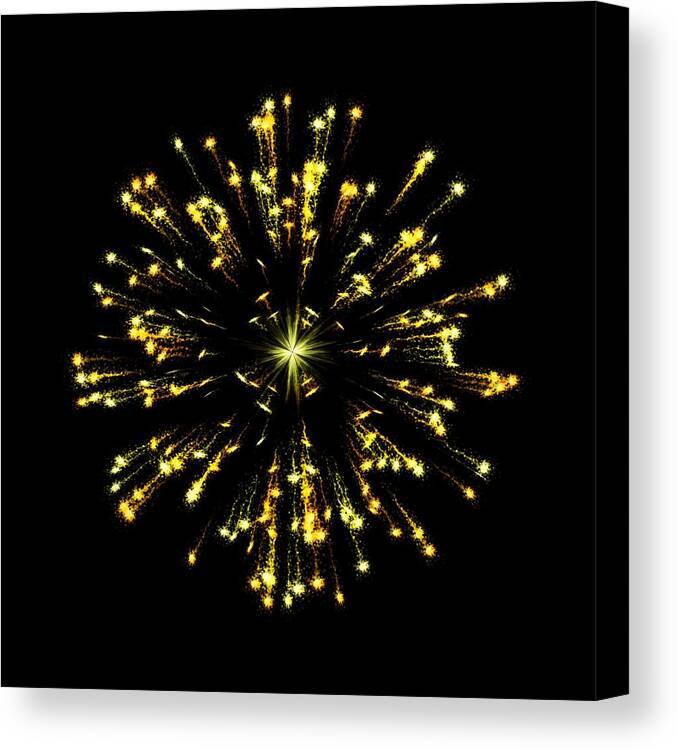 Fireworks Canvas Print featuring the painting Celebration 9 by Movie Poster Prints