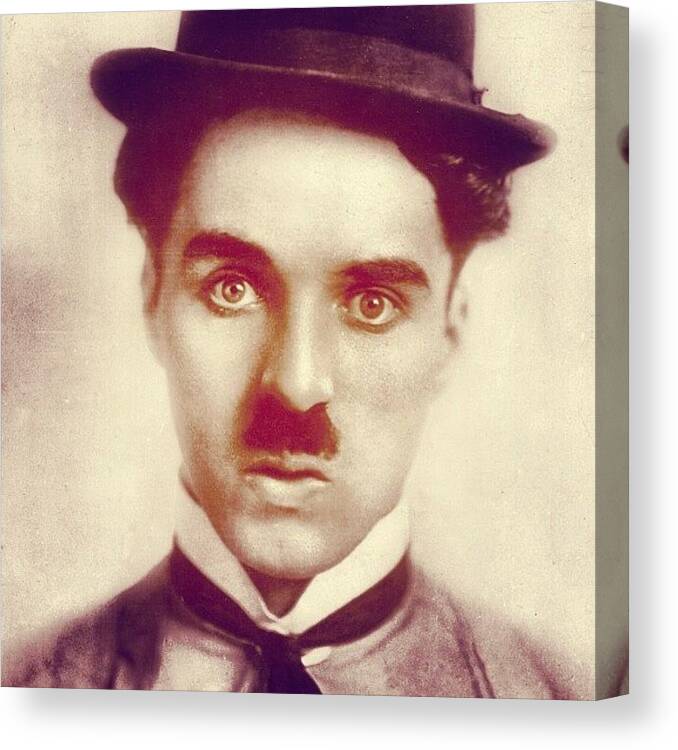 Chaplin Canvas Print featuring the photograph #chaplin #celebritycrush by Danielle McComb