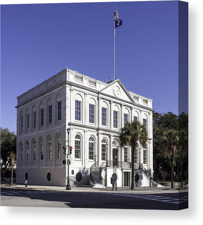 City Hall Canvas Print featuring the photograph Charleston City Hall by Lynn Palmer