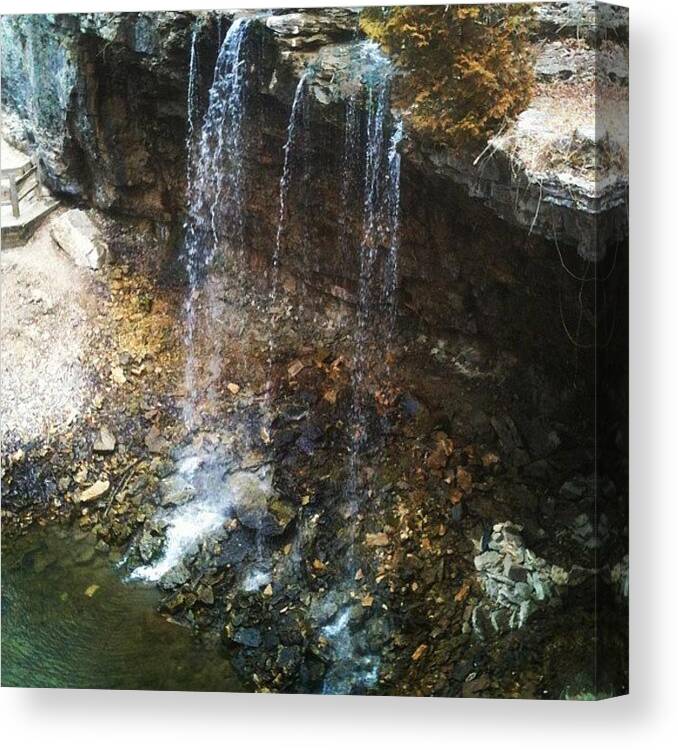 Beautiful Canvas Print featuring the photograph #charlestonfalls @ohiogram by Theresa Kidd