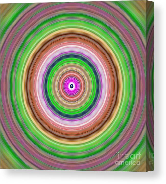 Abstract Canvas Print featuring the digital art Cheerios-C-Blurred by Ron Brown
