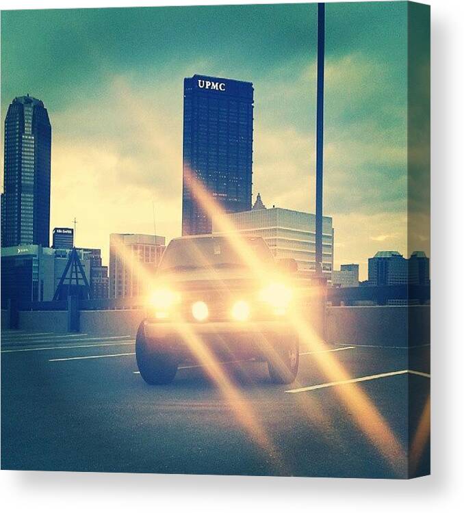 City Canvas Print featuring the photograph #chevy #chevrolet #blazer #lights #city by Josh Lang