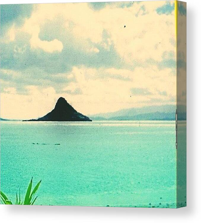 Art Canvas Print featuring the photograph Chinaman's Hat, Oahu Hawaii On Film by Karen Winokan