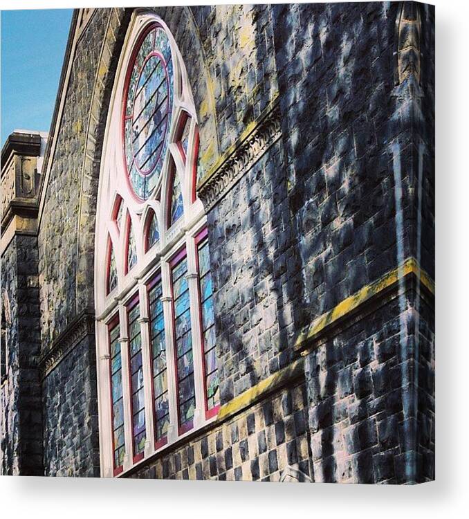 Love Canvas Print featuring the photograph #church #architecture #stainedglass by Colleen Paige