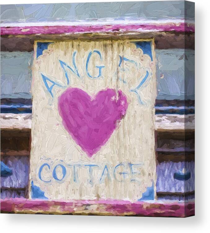 Pink Canvas Print featuring the photograph Church Camp House Detail Painterly Series 3 by Carol Leigh