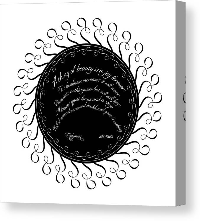 Mandala Canvas Print featuring the digital art Circularity No. 865 by Alan Bennington