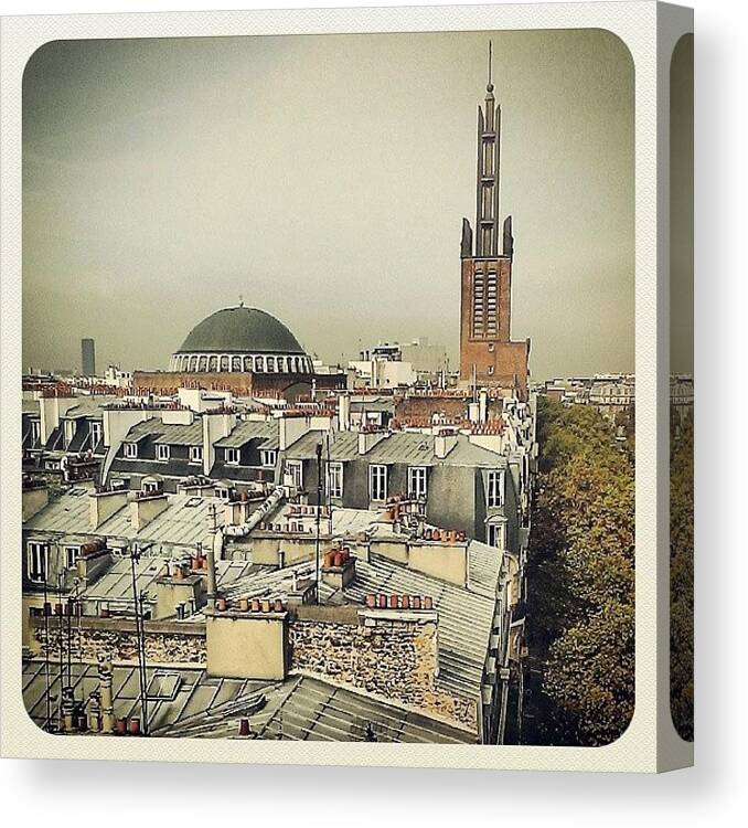 Paris Canvas Print featuring the photograph #city #paris #buildings #landscape by My Mcwp