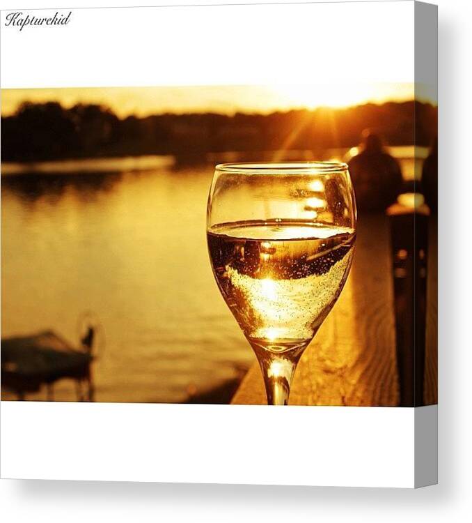 Drink Canvas Print featuring the photograph Clink #sunset #motorcityshooters by Anthony Bates