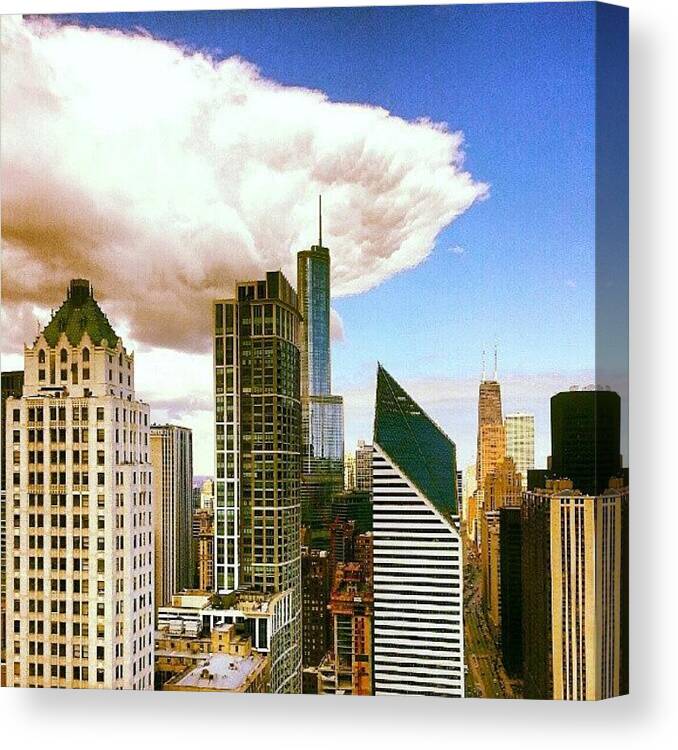Clouds Canvas Print featuring the photograph Cloud Front Rolling In by Jill Tuinier