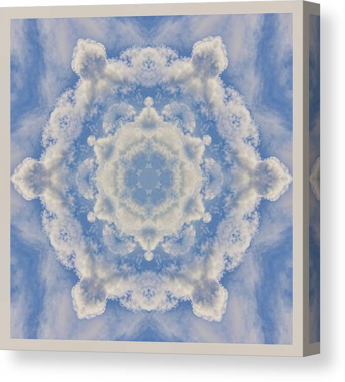 Clouds Canvas Print featuring the photograph Clouds Mandala by Beth Sawickie