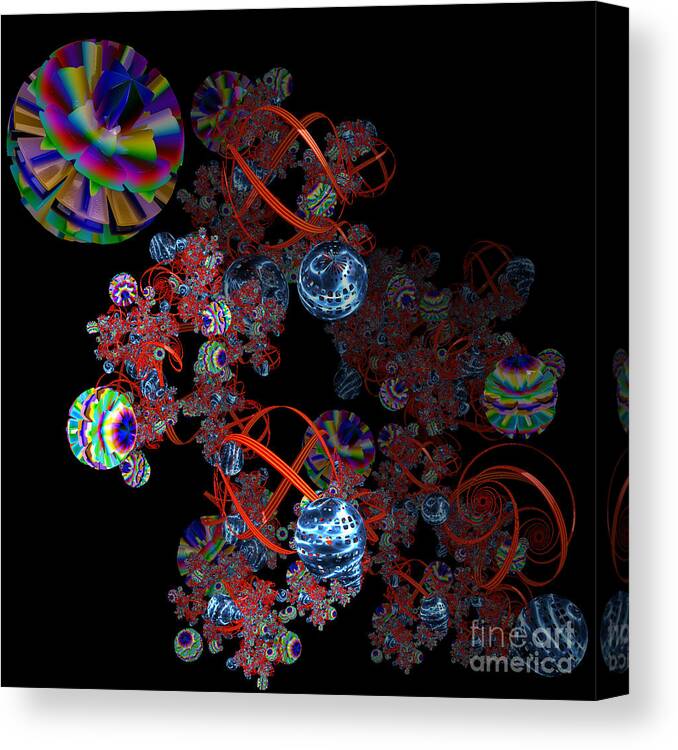  Canvas Print featuring the digital art Clown DNA by jammer by First Star Art