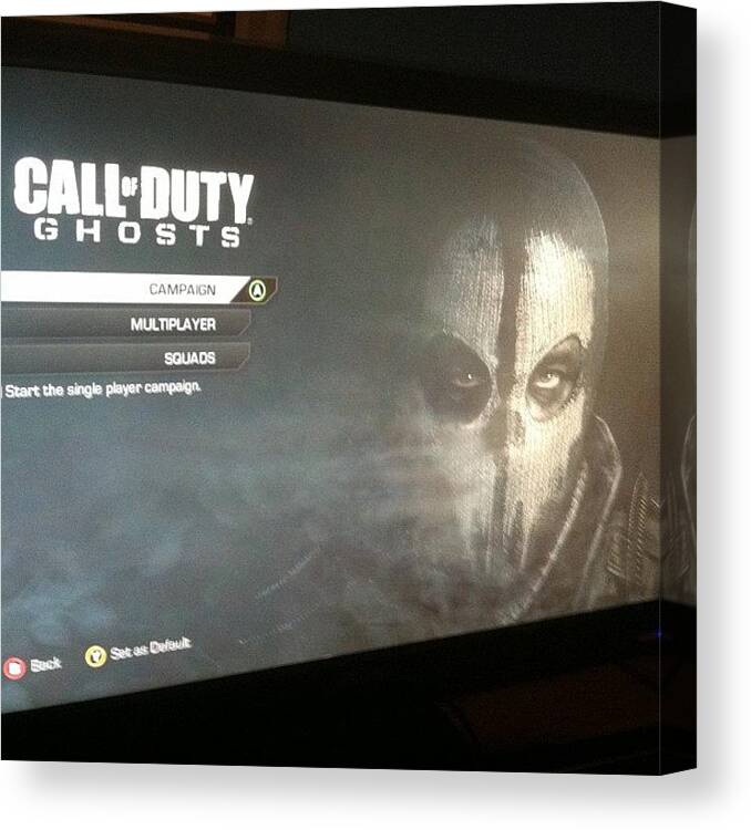 Callofdutyblackops2 Canvas Print featuring the photograph Cod Ghosts Early Anyone? #cod by Ben Gross