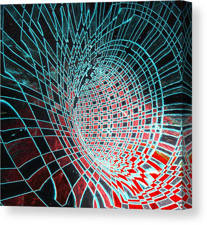 Digital Canvas Print featuring the digital art Collapsing Wormhole by Twilight Vision