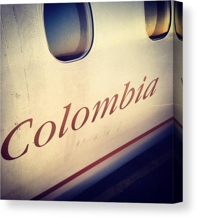 Colombia Canvas Print featuring the photograph Colombia in letters by REO De Jongh