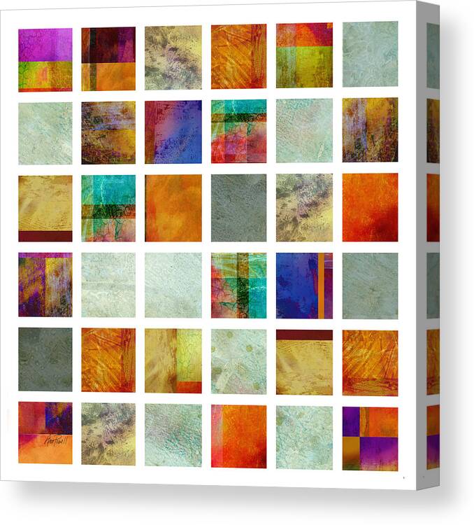 Abstract Canvas Print featuring the painting Color Block collage abstract art by Ann Powell