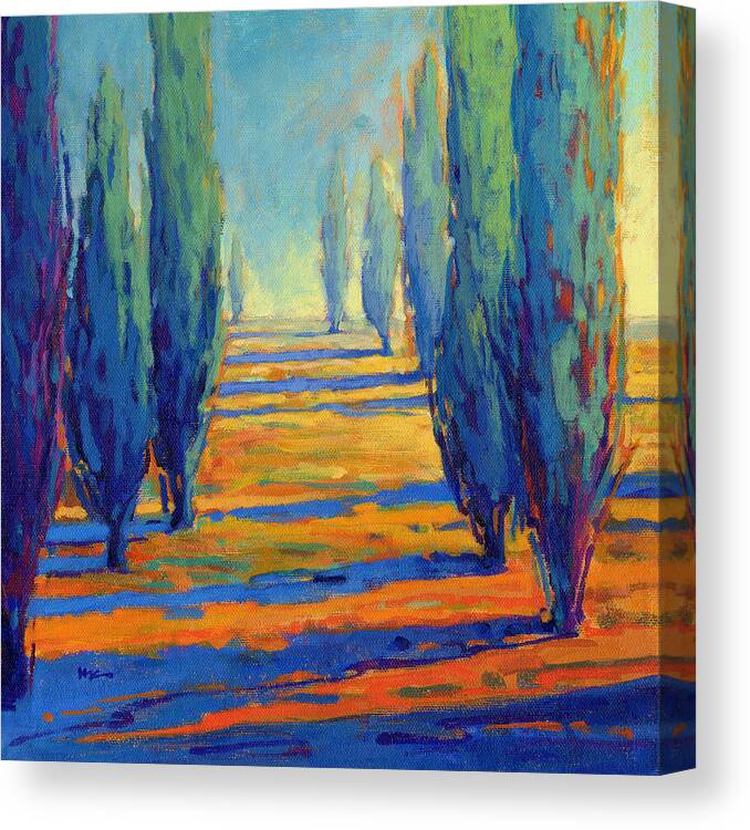 Trees Canvas Print featuring the painting Contentment by Konnie Kim