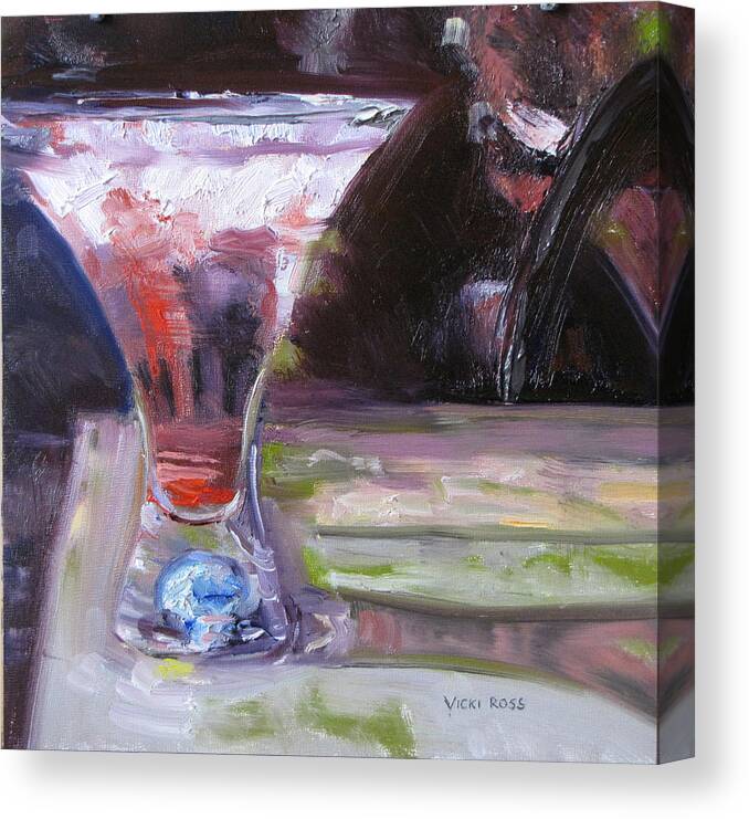 Cranberry Canvas Print featuring the painting Cool Summer Drink by Vicki Ross