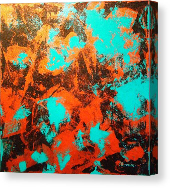 Abstract Canvas Print featuring the painting Copper Mine by Stephen P ODonnell Sr