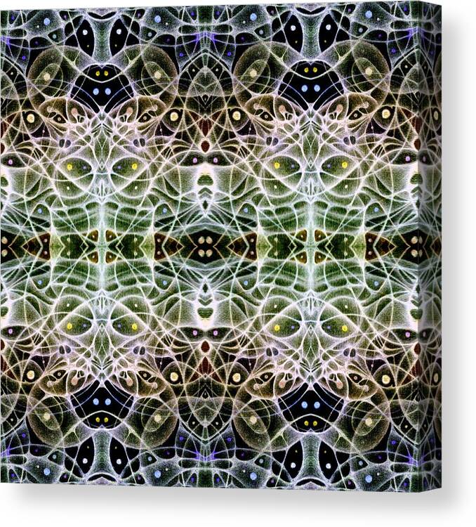 Digitized Ballpoint Canvas Print featuring the digital art Cosmic Waves by Jack Dillhunt