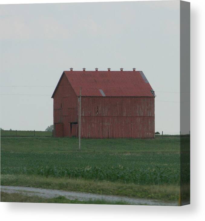 Barn Canvas Print featuring the photograph Dilapidated Country Barn by Valerie Collins