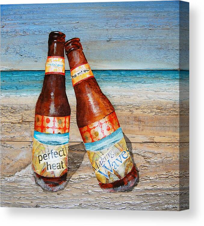 Beer Bottles Canvas Print featuring the mixed media Couples Therapy by Danny Phillips