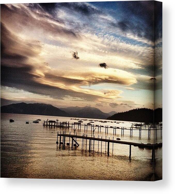 Rubiconbay Canvas Print featuring the photograph Crazy Clouds 9/2/13 by Tim Rantz