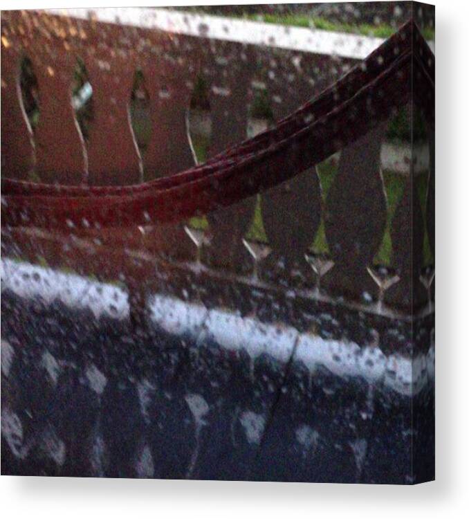 Tropical Canvas Print featuring the photograph Crazy Storm!!!!! Wanted To Go For An by Nancy West