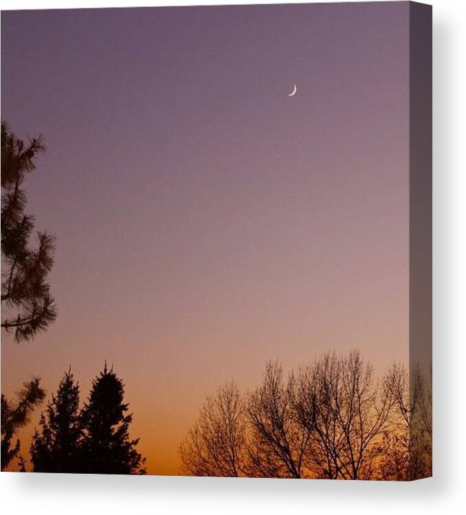 Sunset Canvas Print featuring the photograph Crescent by Justin Connor