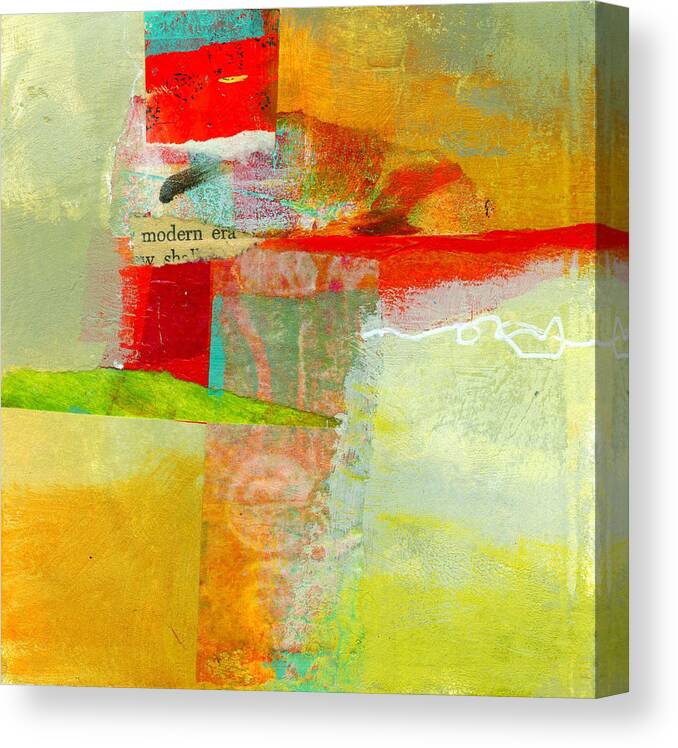 4x4 Canvas Print featuring the painting Crossroads 55 by Jane Davies