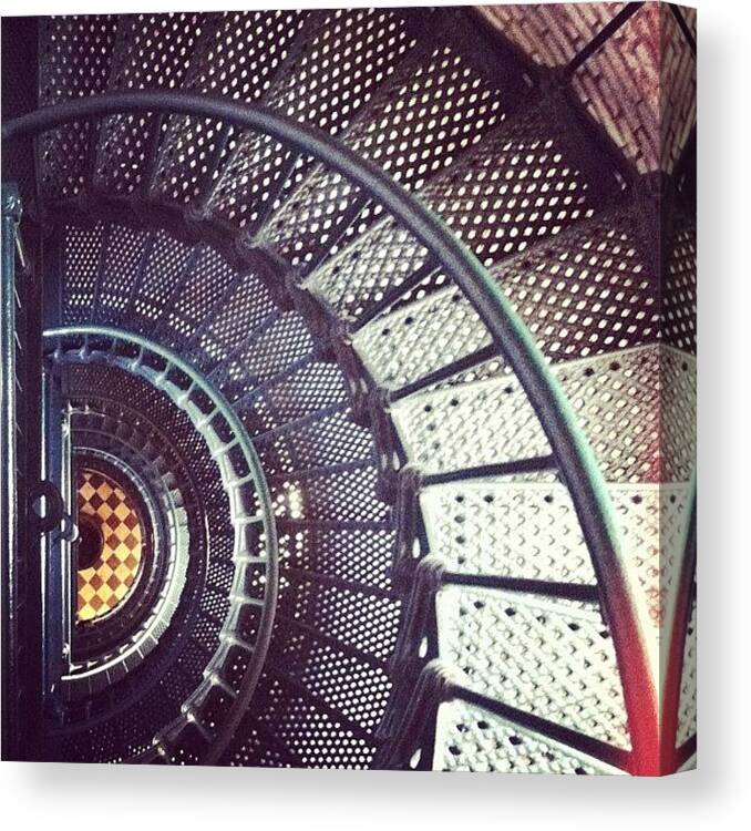 Lighthouse Canvas Print featuring the photograph Spiral by Angie Gooding