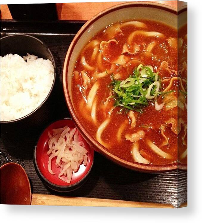 Love Canvas Print featuring the photograph #curry #udon Set Meal
#food #yum by Takeshi O