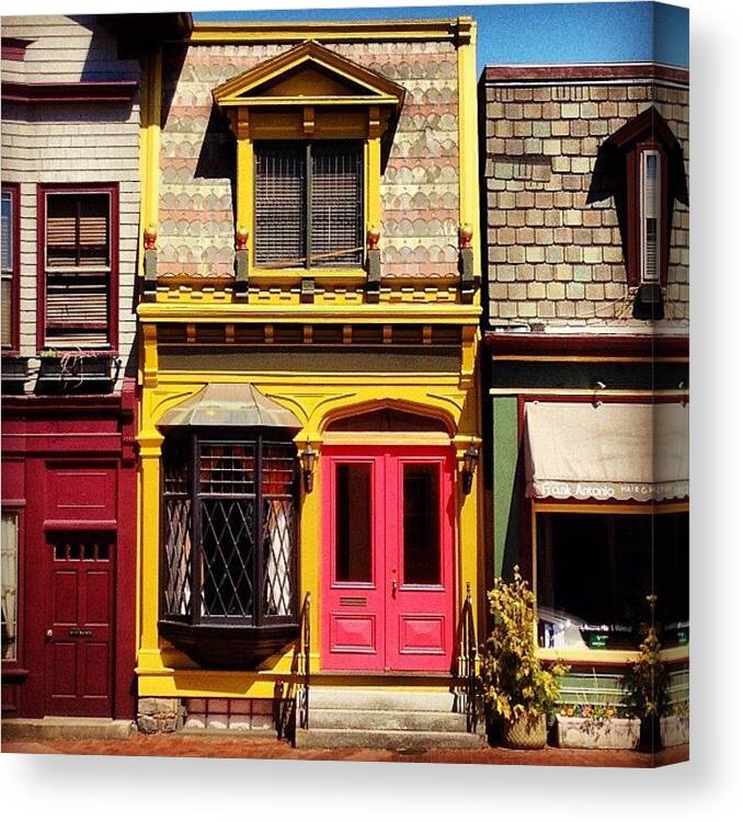 Architecture Canvas Print featuring the photograph Cute Victorian Shop by Jason Fourquet