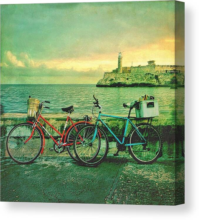 Cuba Canvas Print featuring the photograph Dawn on the Havana Waterfront by Victoria Porter