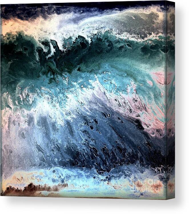 Wave Canvas Print featuring the digital art Deep color wave by Patty Vicknair