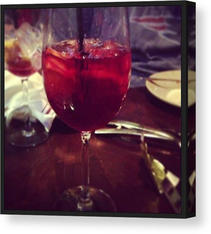 Sangria Canvas Print featuring the photograph Delicious by Mel Garvin
