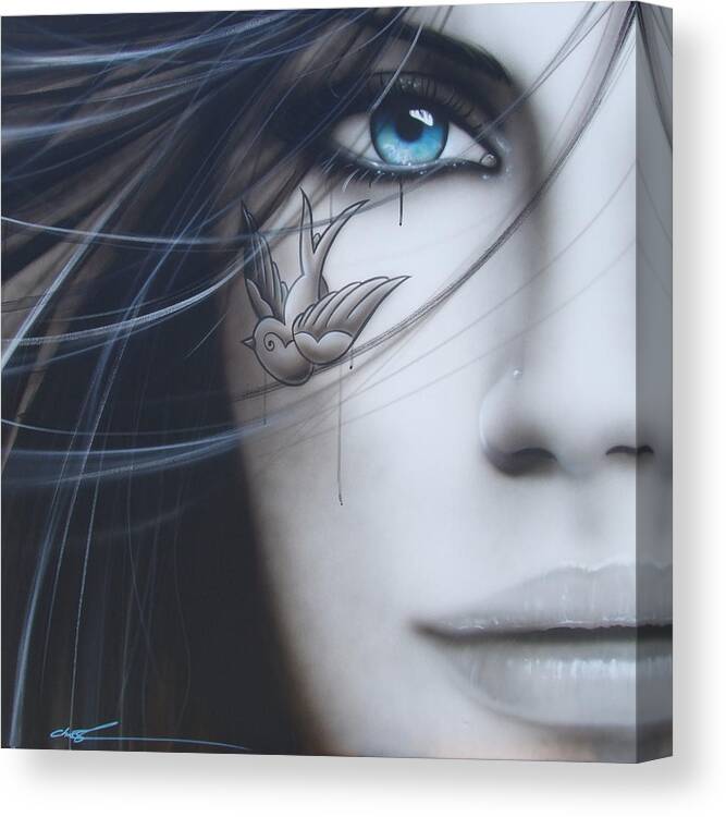 Deviant Canvas Print featuring the painting Deviant by Christian Chapman Art